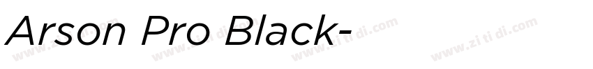 Arson Pro Black字体转换